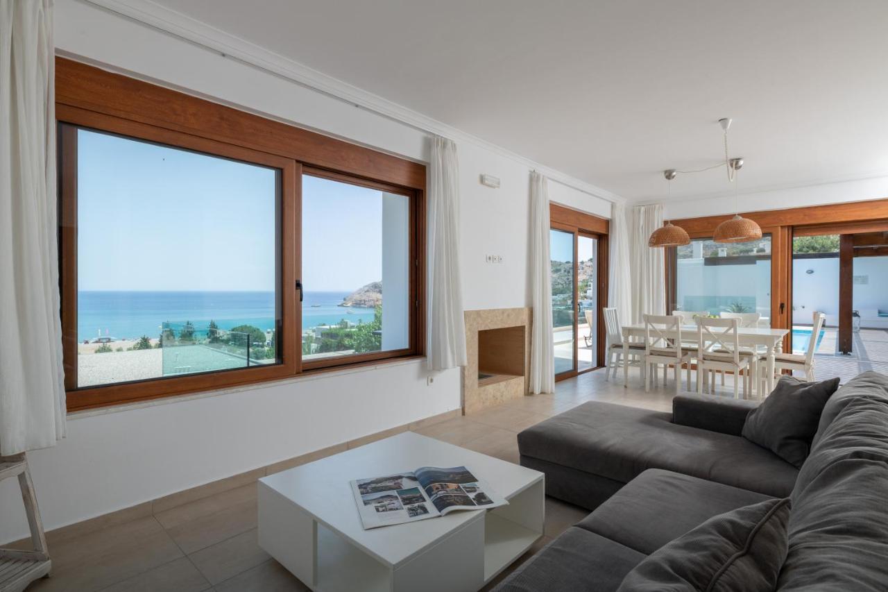 Villa Milena With Private Pool, Vlicha Beach Lindos Bagian luar foto