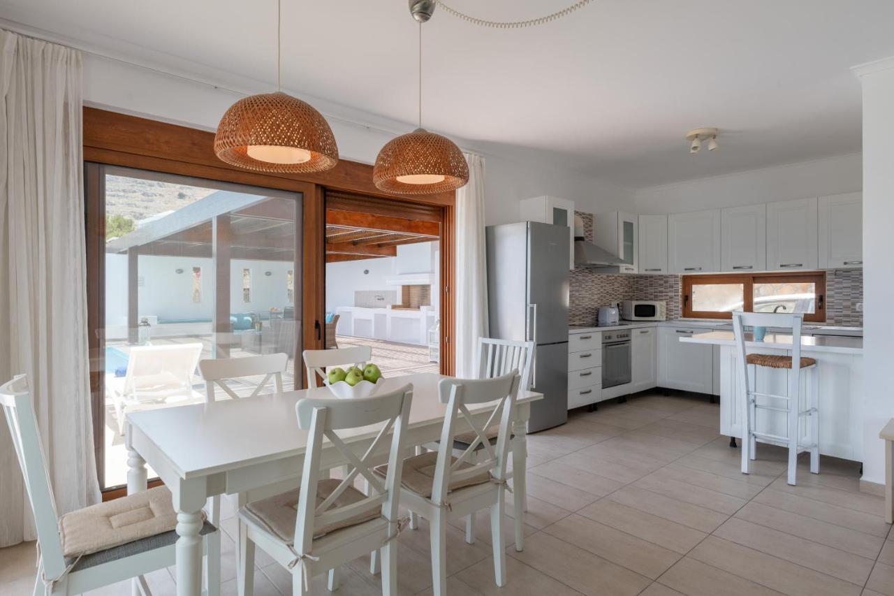 Villa Milena With Private Pool, Vlicha Beach Lindos Bagian luar foto